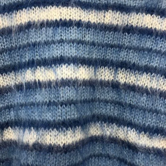 Marni Blue & White Striped Mohair-Blend Sweater Size 38 With Original tag - Picture 5 of 15